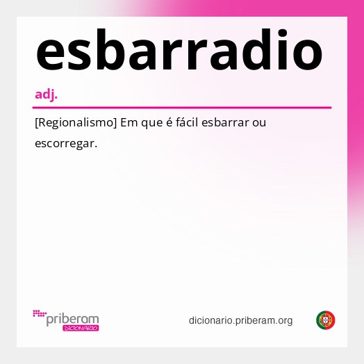Significado de esbarradio