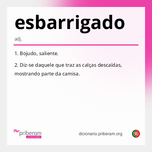 Significado de esbarrigado