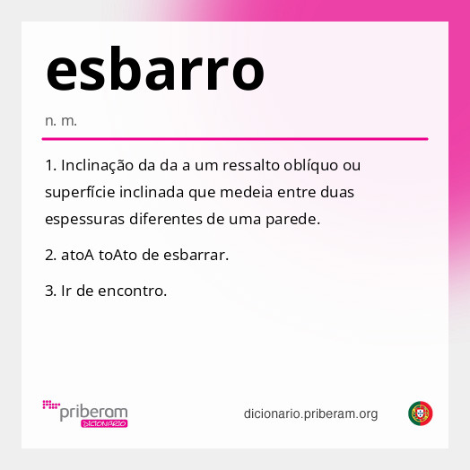 Significado de esbarro