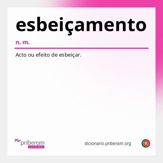 Significado de esbeiçamento