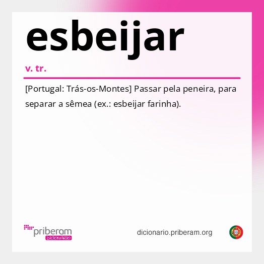 Significado de esbeijar