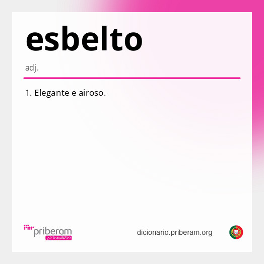 Significado de esbelto