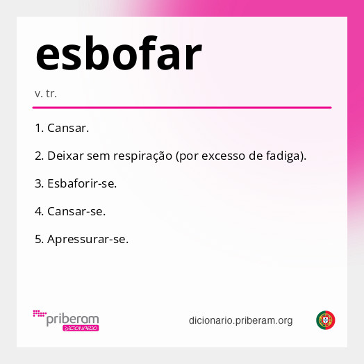 Significado de esbofar