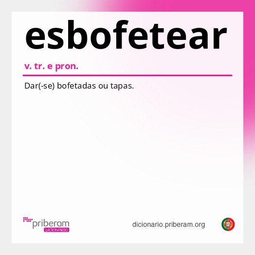 Significado de esbofetear
