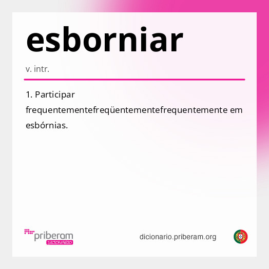 Significado de esborniar