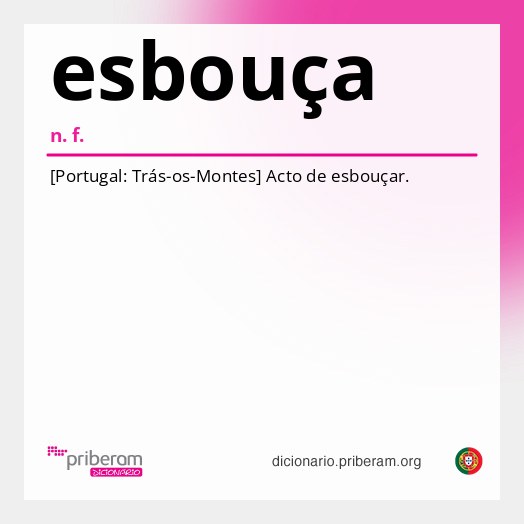Significado de esbouça