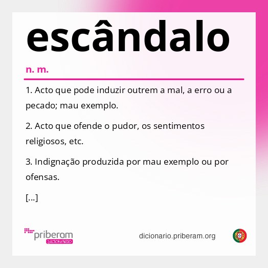 Significado de escândalo