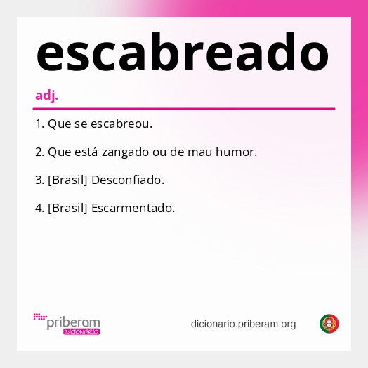 Significado de escabreado