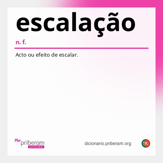 Significado de escalação