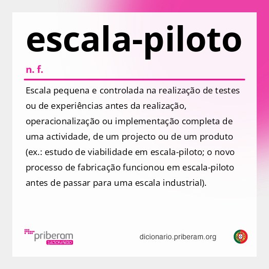 Significado de escala-piloto