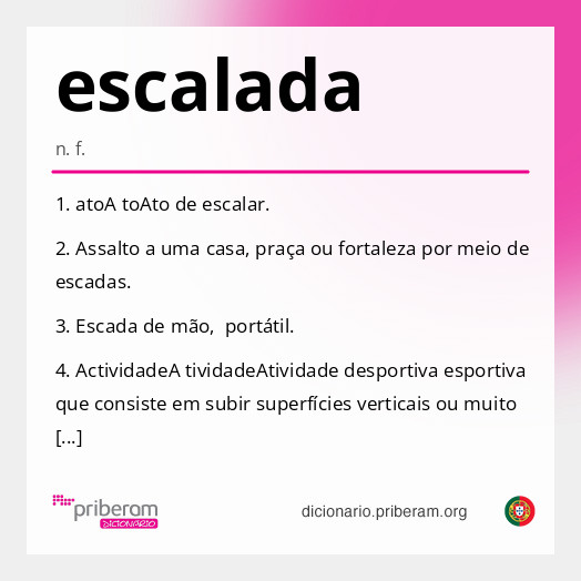 Significado de escalada
