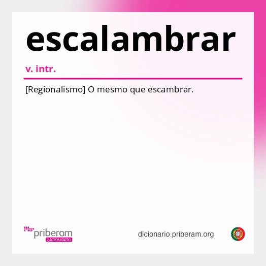 Significado de escalambrar