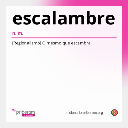Significado de escalambre