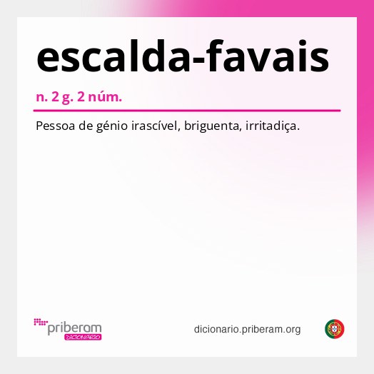 Significado de escalda-favais