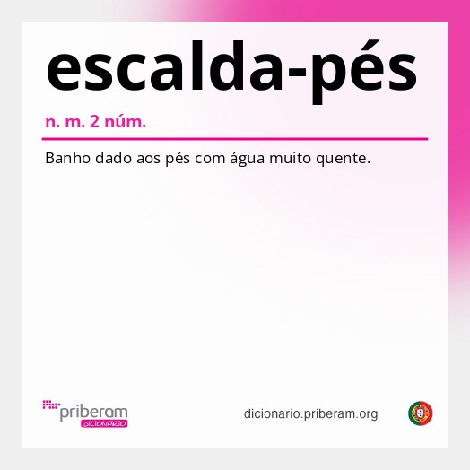 Significado de escalda-pés