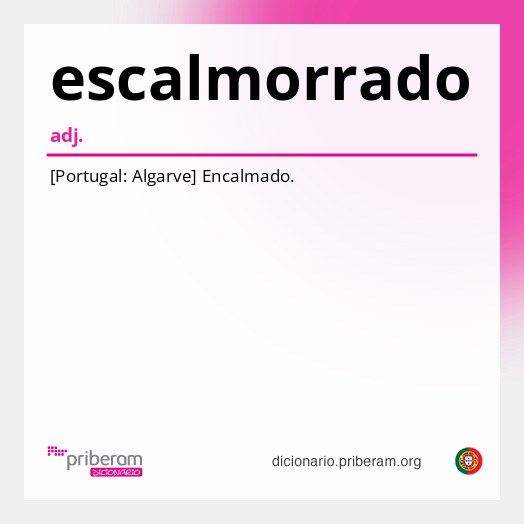 Significado de escalmorrado