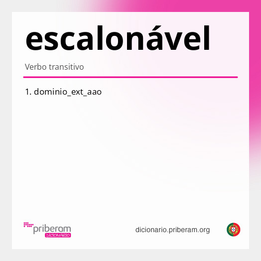 Significado de escalonável