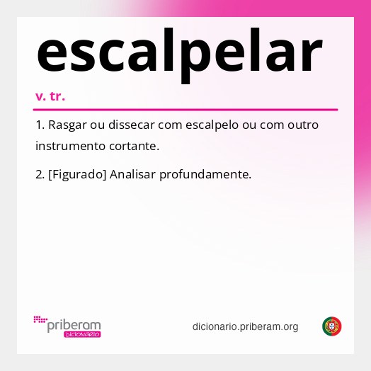 Significado de escalpelar