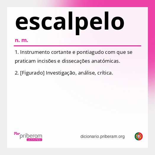 Significado de escalpelo