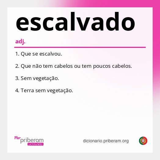 Significado de escalvado