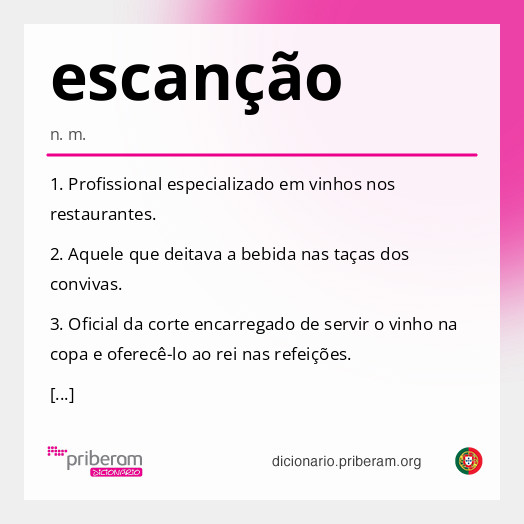 Significado de escanção