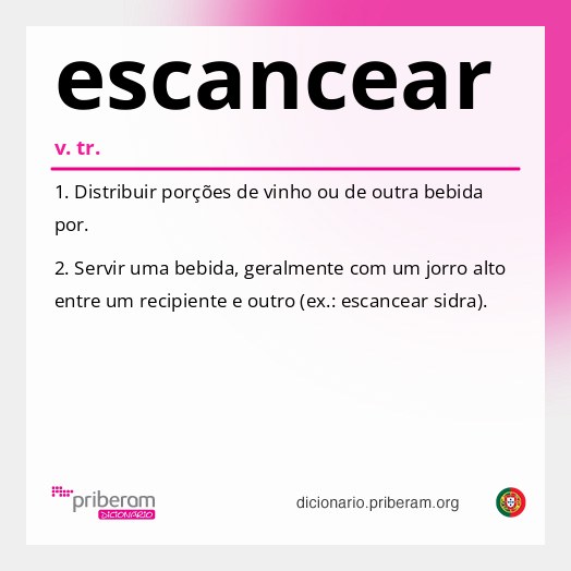 Significado de escancear