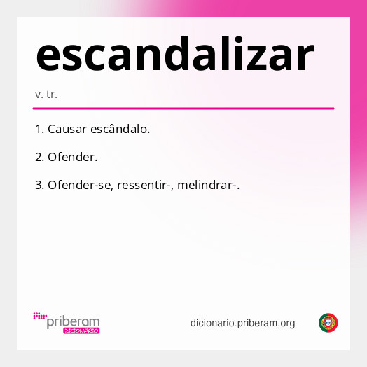 Significado de escandalizar