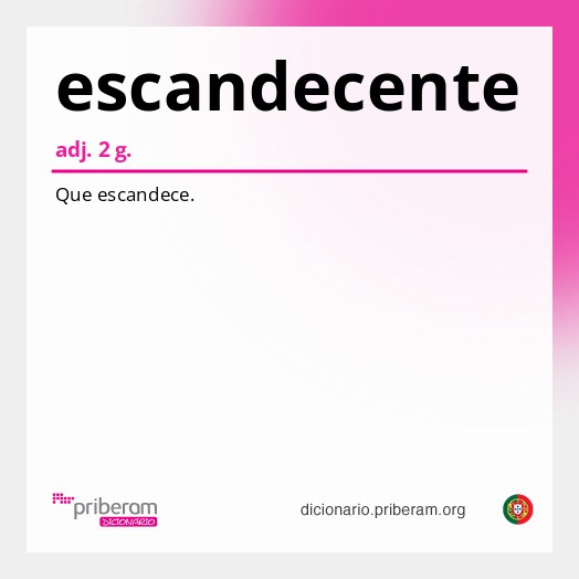 Significado de escandecente