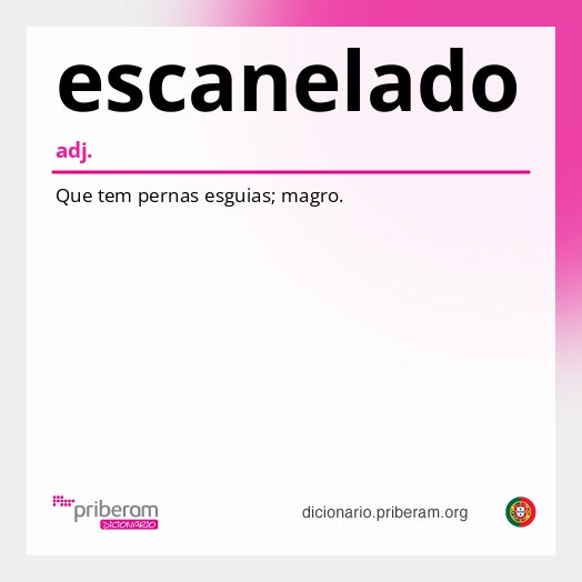 Significado de escanelado