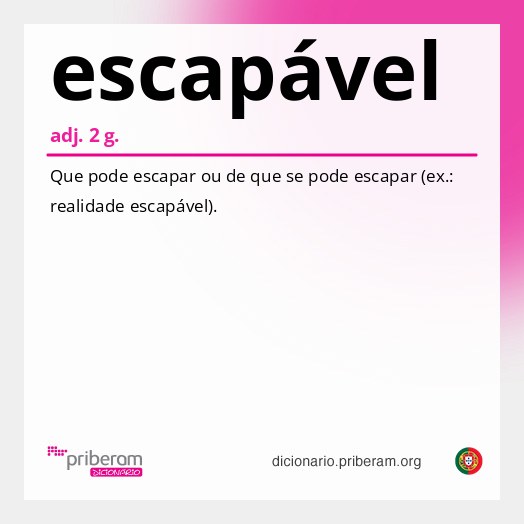 Significado de escapável