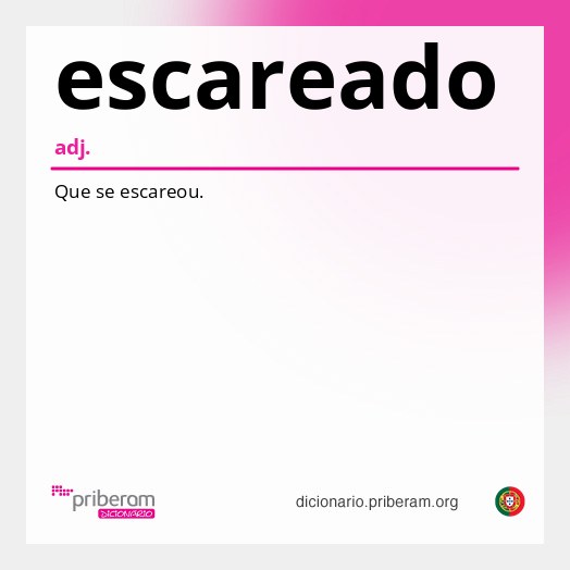 Significado de escareado