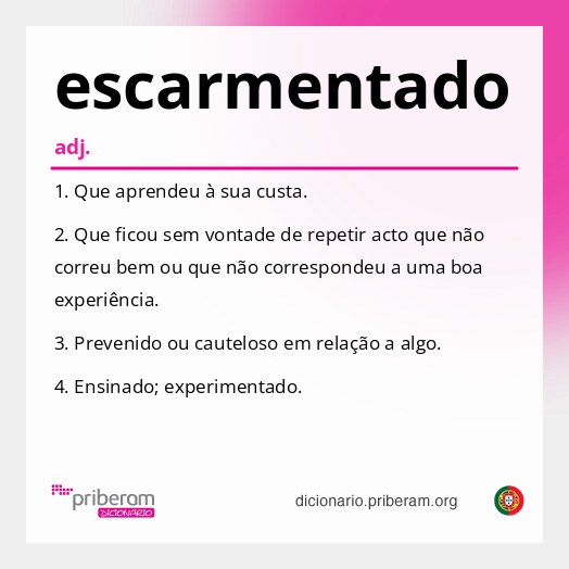 Significado de escarmentado