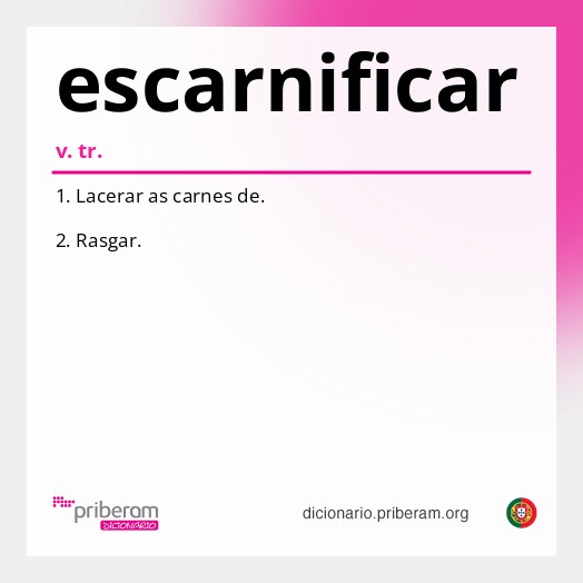 Significado de escarnificar