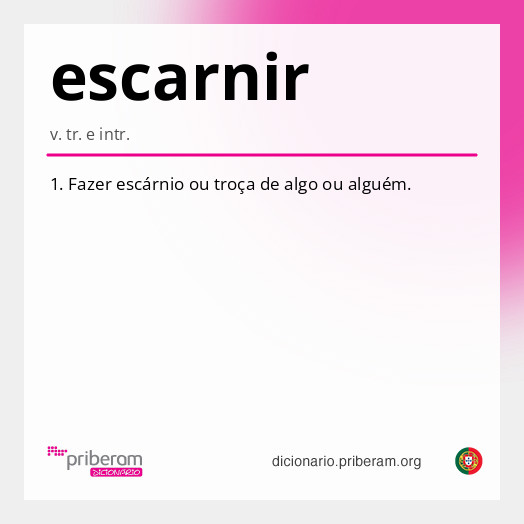 Significado de escarnir