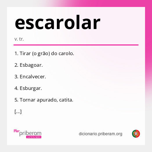 Significado de escarolar