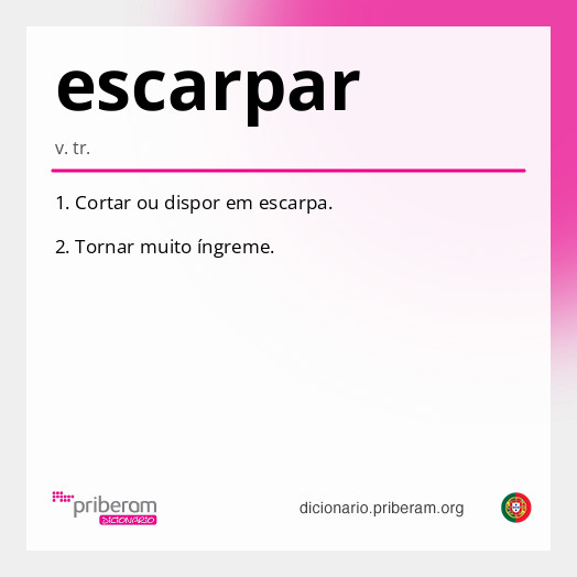 Significado de escarpar