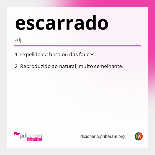 Significado de escarrado