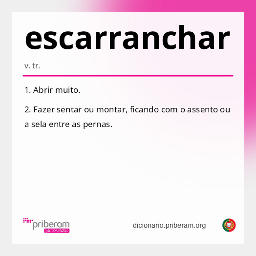 Significado de escarranchar