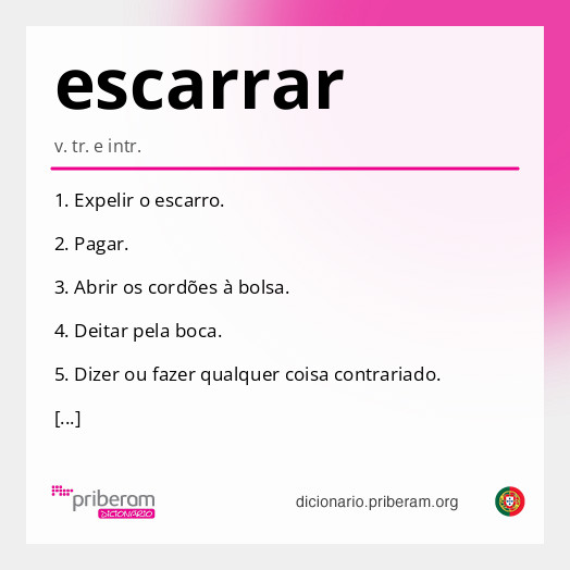 Significado de escarrar