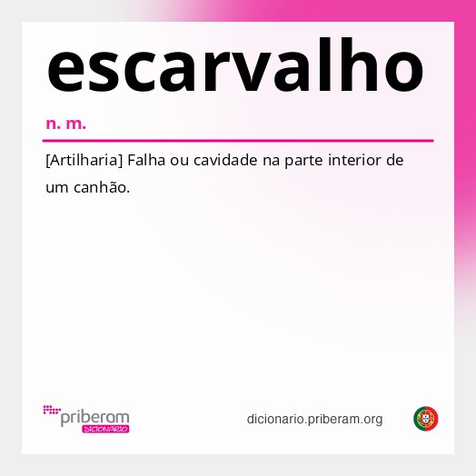 Significado de escarvalho