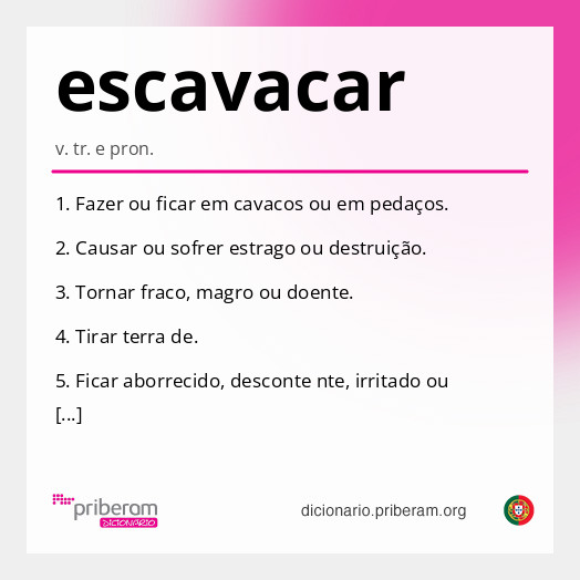 Significado de escavacar