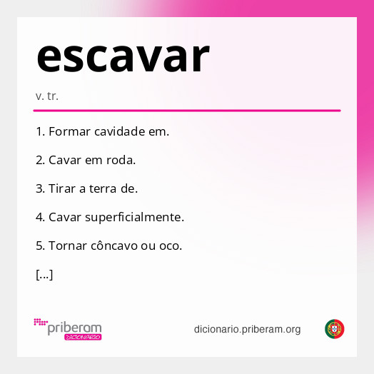 Significado de escavar
