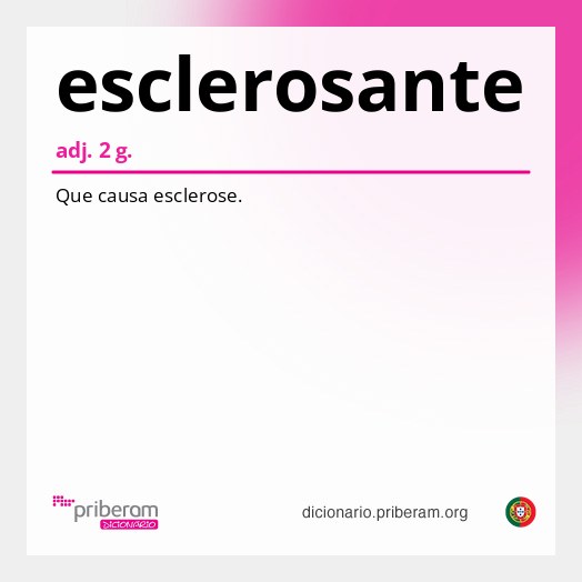 Significado de esclerosante