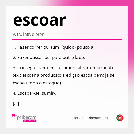 Significado de escoar