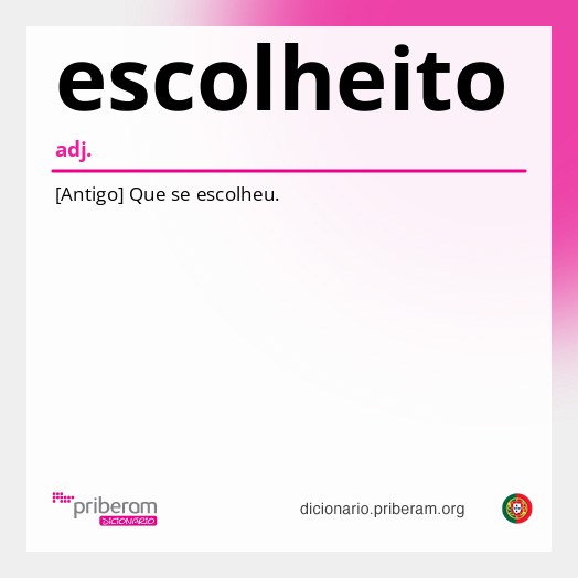 Significado de escolheito