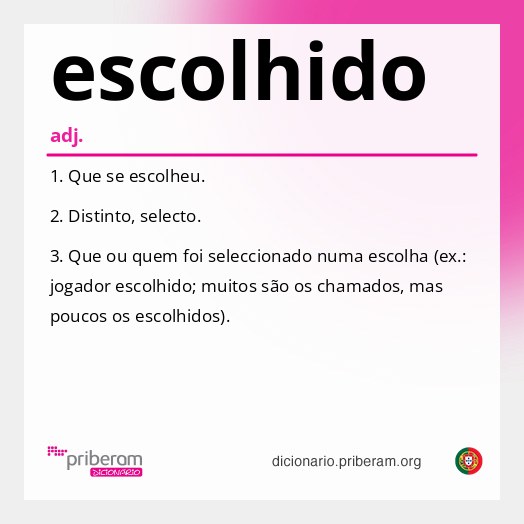 Significado de escolhido