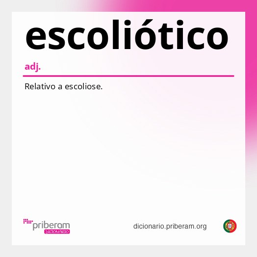 Significado de escoliótico