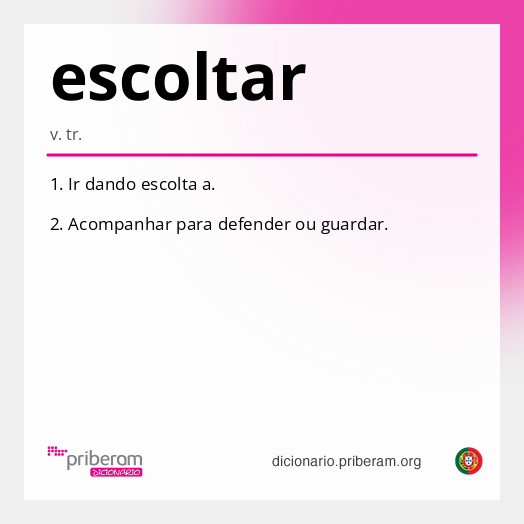Significado de escoltar