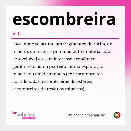 Significado de escombreira