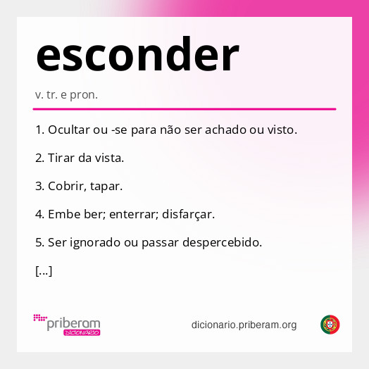 Significado de esconder